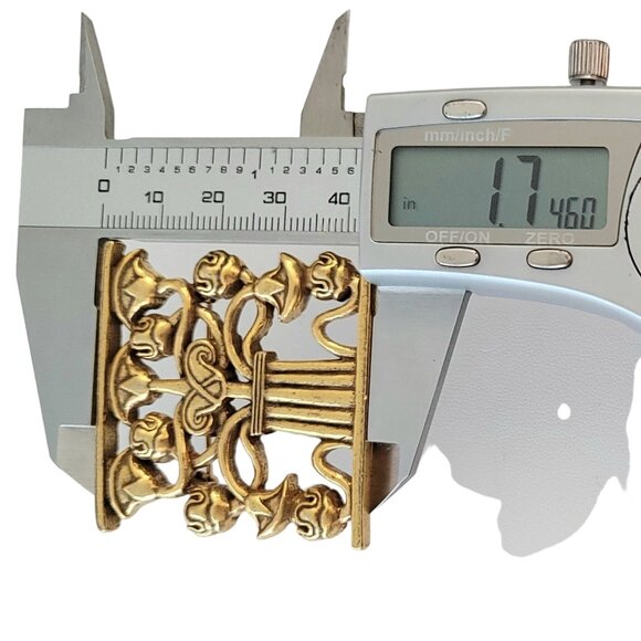 Metropolitan Museum of Art Gold Tone Corbel Flower Tree of Life Pin Brooch, M601 - Picture 8 of 10